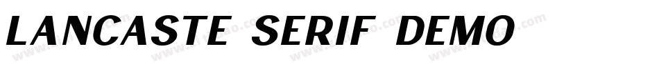 Lancaste Serif Demo字体转换